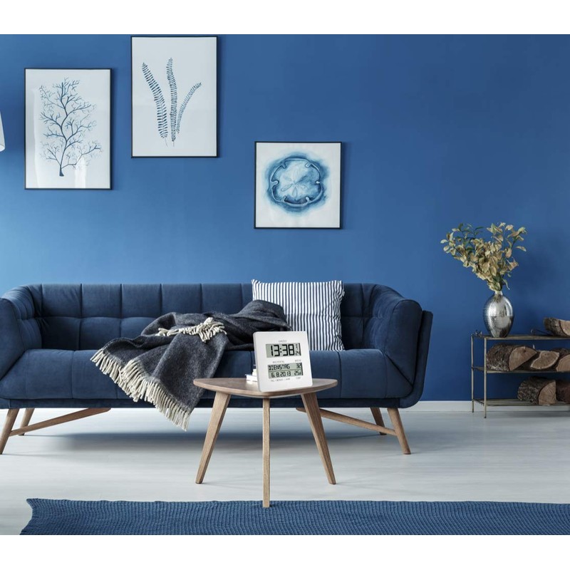 TFA Dostmann 60.4509.02 Time Line Remote Clock with Temperature Display