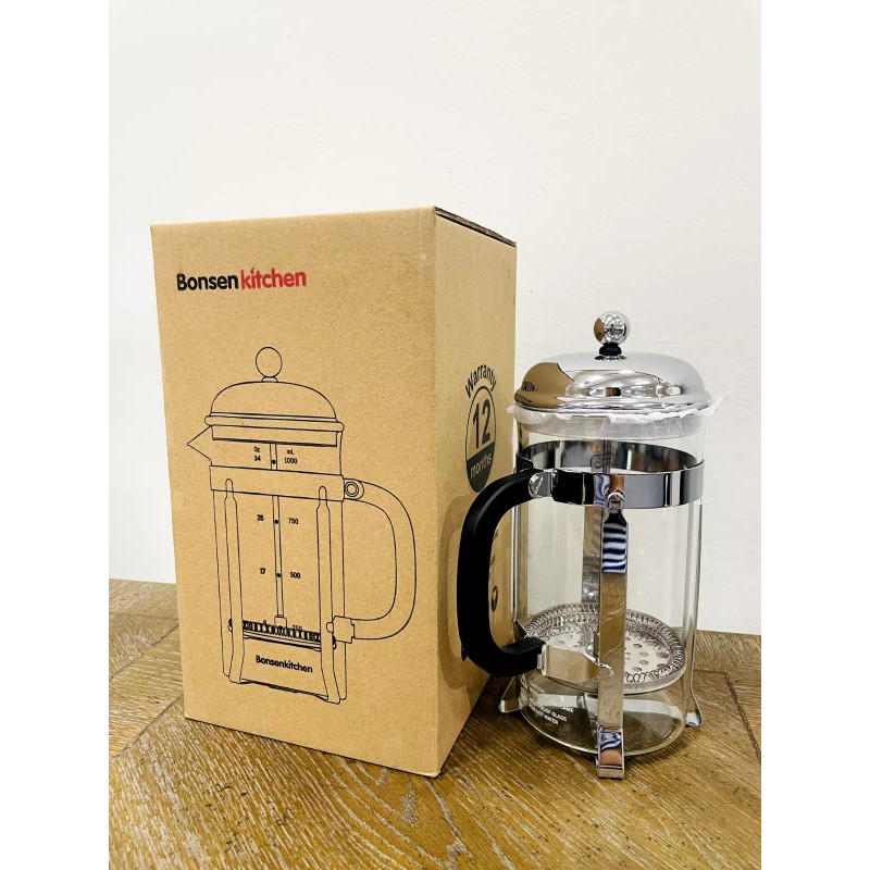 Bonsenkitchen French Press Coffee & Tea Maker, 8 Cup/34 oz,