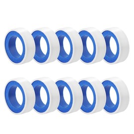 JOCXZI White High Sealing Performance Teflon Tapes (10 m x 1.2 cm x 0.075 mm), 10 Rolls