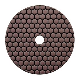7" High Performance Dry Stone/Concrete Polishing Pads, 1.5mm Segment Height, Honeycomb Style, 100 Grit