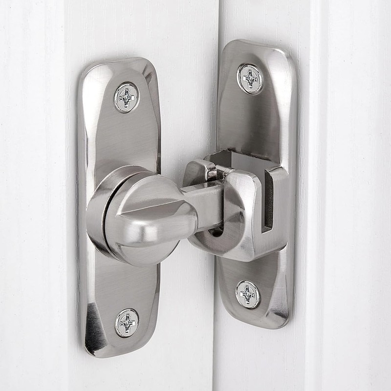 Silver Barn Door Latches,90/180 Degree Gate Lock_B