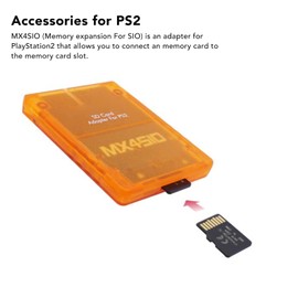 Annadue Memory Card Adapter for PS2, MX4SIO (Memory Expansion for SIO) SIO2SD Memory Card Adapter Replacement Memory Card Reader for Fat Console (Orange)