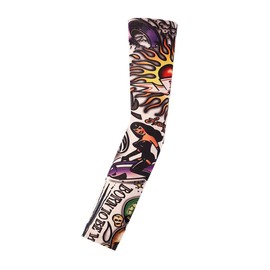 M.K ZIZZYPOP Tattoo Sleeves for Men & Women, Compression Arm Sleeves for UV Protection, Lightweight & Breathable Skin Cover (B-6pcs Multi Color Sleeves)