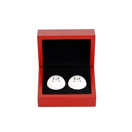 Zek Upp Zekupp Golf Severler İçin Bordo Renkli Ahşap Kutulu Profesyonel Gerçek Golf Topu Seti, Golf Takımı,2 Adet Golf Topu