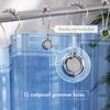 AmazerBath Extra Long Shower Curtain Liner, Clear Blue Shower Liner