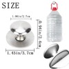 KuuGuu 4 PCS Self-Stick Drawer Knobs Stainless Steel Instant Cabinet
