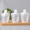 10 Pcs 30ml Transparent Travel Size Squeeze Pouches, Refillable Bottles,