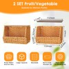 2 Tier Fruit Basket for Kitchen Counter Stackable Wall Mounted