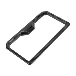 REPAIROCK 1pc Center Console Cup Holder Trim Cover Center Console Front Water Cup Holder Panel Trim for Toyota Tacoma 2024 Carbon Fiber Pattern ABS Black