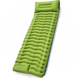 Camping Sleeping Pad, Sleeping Pads with Built-in Foot Pump and Pillow,Ultralight Camping Mat Gear for Outdoor Hiking
