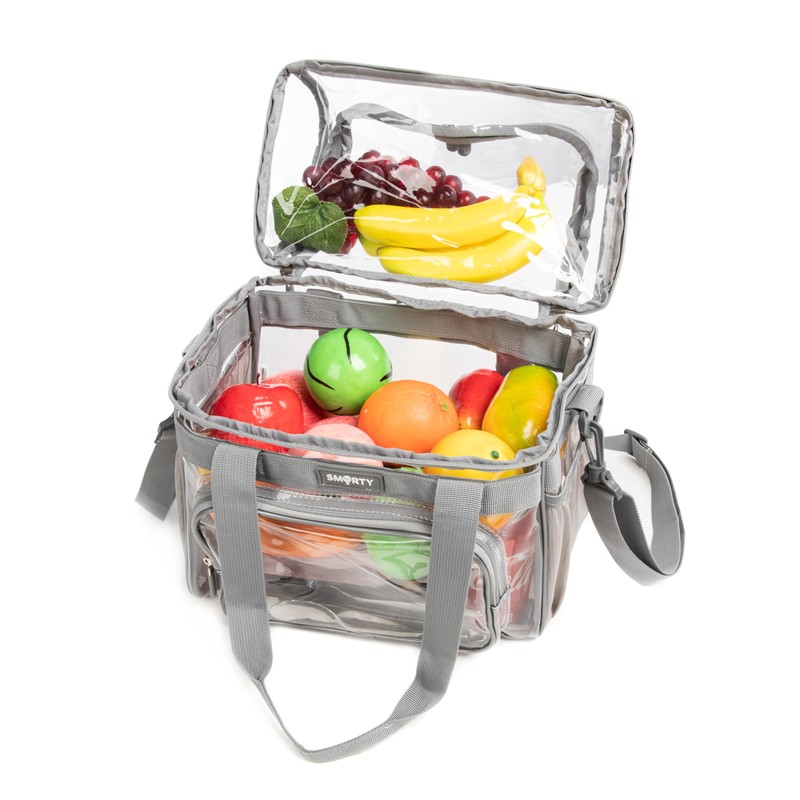 J.CARP Clear Lunch Tote Heavy Duty Stadium Bag Approved Durable