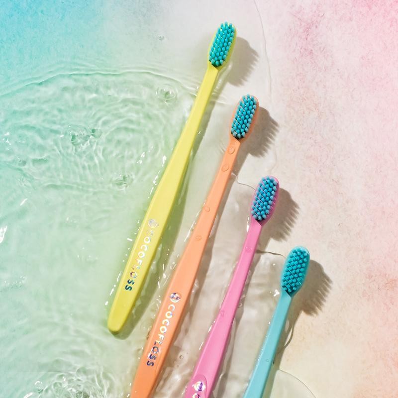 Cocofloss Cocobrush, Ultra-Soft Manual Toothbrush, Dentist-Designed, Gentle on Gums, Made