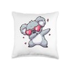 Koala Heart Shape Sunglasses Dabbing Dance Lover Throw Pillow