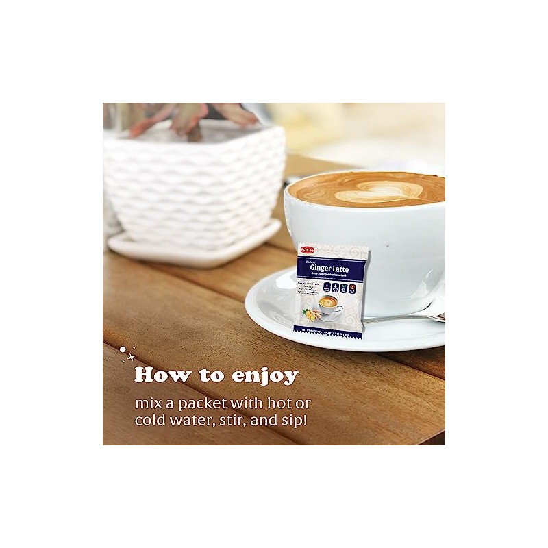 Pocas Ginger Latte Instant Tea - Creamy & Delicious Blend