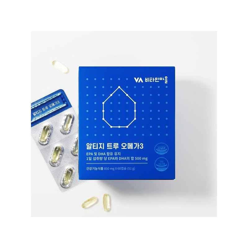 Vitaminmall 노르웨이 Epax원료 rTG 알티지오메가3 트루 10박스 총600캡슐 20개월분 Norwegian