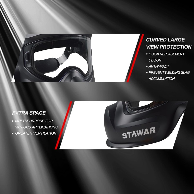 Shine STAWAR Grinding Face Shield, Lightweight Cutting Face Shield with