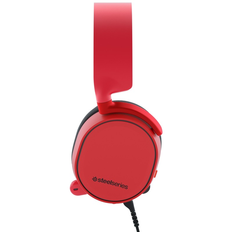 SteelSeries Arctis Over Ear Gaming Headset, red