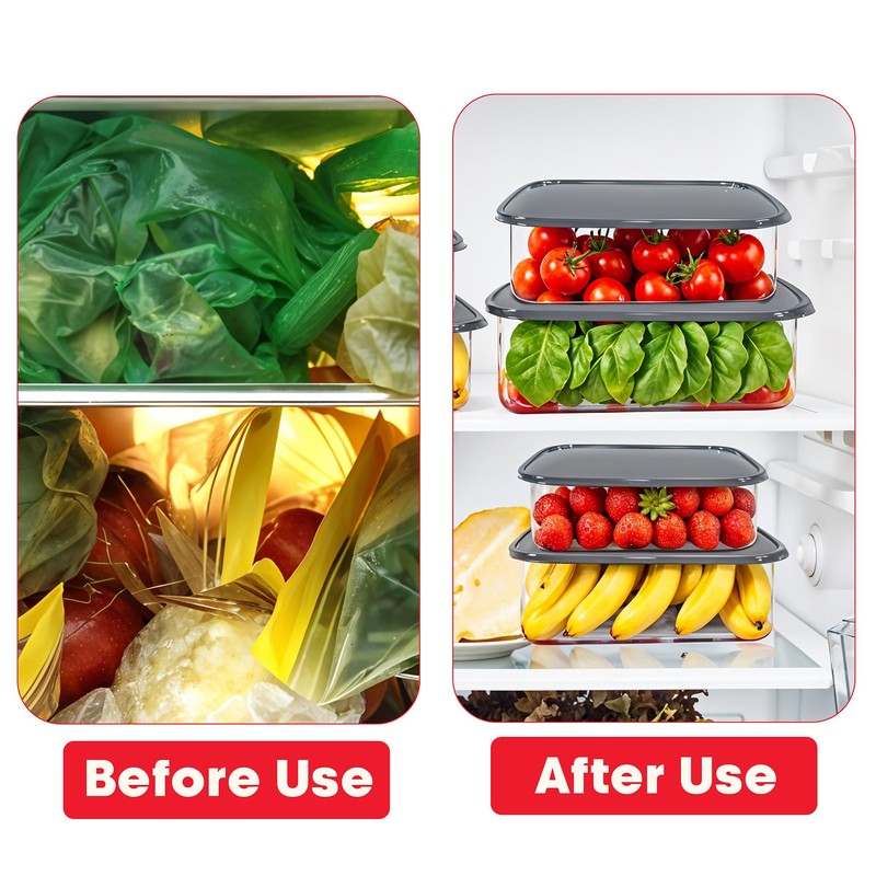 My Happy Home 5 Piece Set Rectangular Food Storage Containers