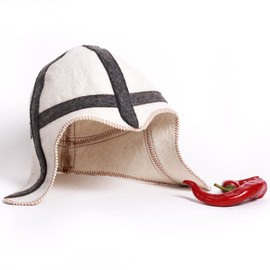 Traditional Sauna Hat - Sheep's Wool Felt Sauna Hats - The Main Russian Banya Accessories - Finnish Sauna Hat for Men and Women - Head Protection from Hot Steam - Knight Spa Hat