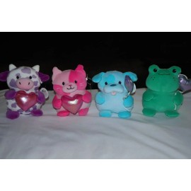 Target Bullseye Set of 4 Pillow Plushies Cow Cat Dog Frog ~ Valentine 2025 ~ NEW