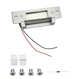 Electric Door Strike Lock ANSI Standard Heavy Duty for Door Access Control System Fail-Secure Fail-Safe Adjustable with Diode Installation Paper(Input Voltage 12VDC)