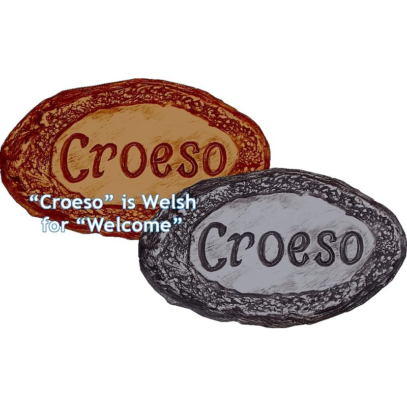 CROESO Garden Stone Plaque Mould Reusable ABS Mold for Concrete