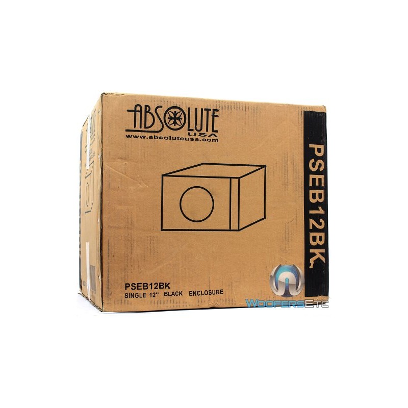 Absolute USA PSEB12BK Single 12-Inch Ported Subwoofer Enclosure with Black