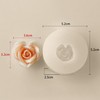 2 Pack Flower Succulent Candle Mold - Rose Heart -