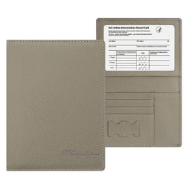 wonydojey Passport Case, Genuine Leather Holder, Safe for Overseas Travel, Passport Cover, Multifunctional Storage Pocket, Business Cards, Credit Cards, Flight Tickets, beige