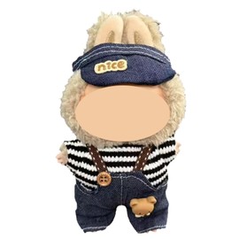 ChicAppeal Clothing for 17 cm LaPubu Plush, Cuddly Toy Clothing Outfit Only Clothing Accessories for 17 cm LaPubu Plush Pullover Hoodie Clothing DIY Children Gifts (B)