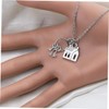 jojofuny House Pendant Necklace Sweater Chain Alloy Necklace Keychain Women
