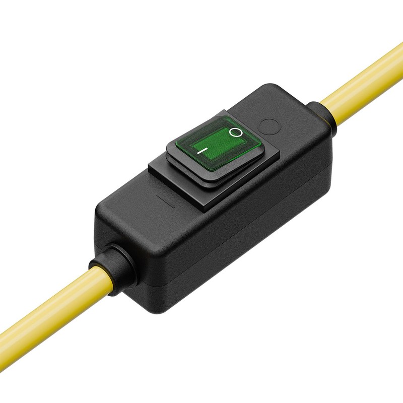 Heavy Duty SJTW 12AWG Outdoor Waterproof Extension Switch Cord, in-Line