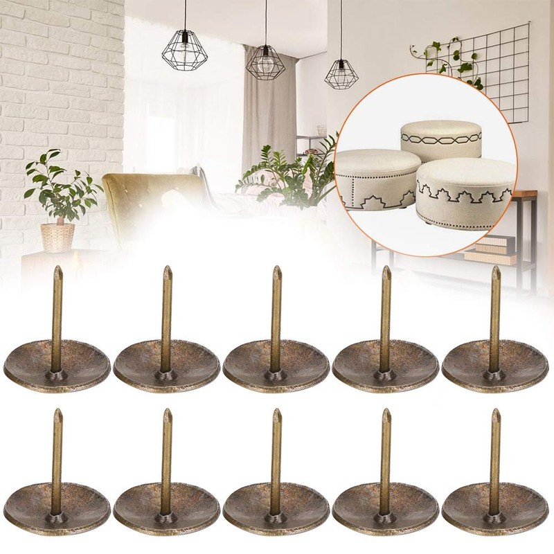 30pcs Drum Tacks Retro Decorative Nails Antique Decorative Nails Wooden