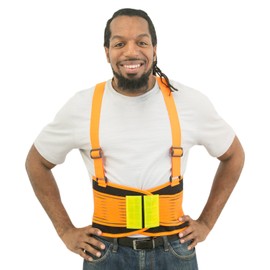 JORESTECH High visibility Back Support Belt with reflective strips (L)