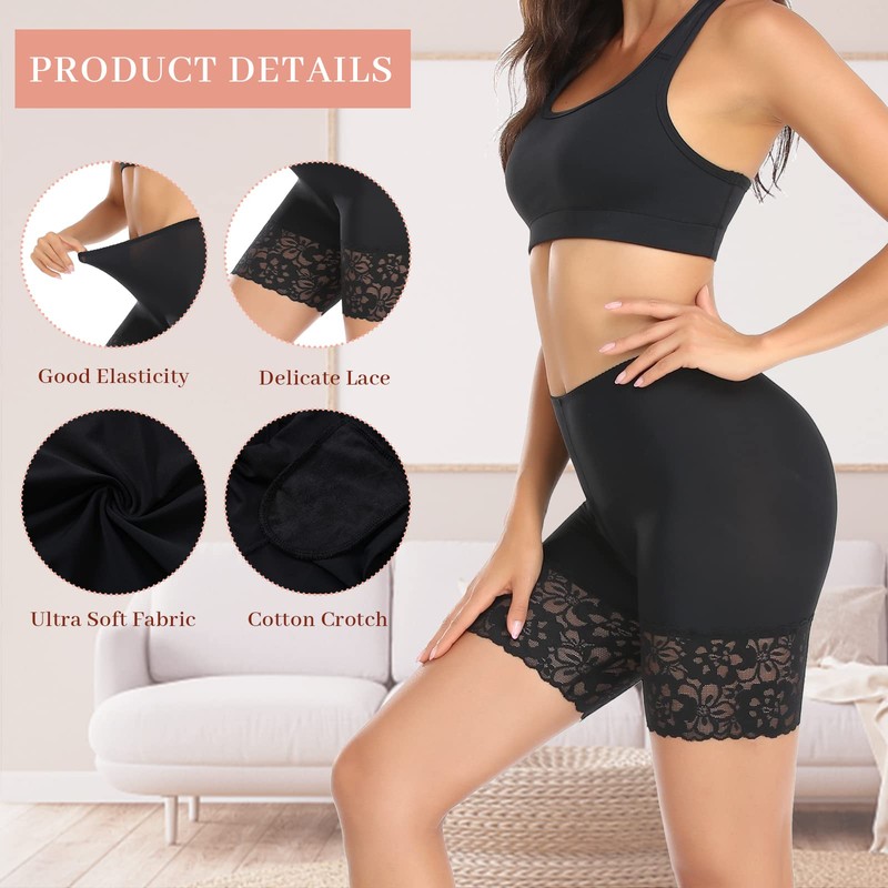 YARRCO Lace Anti Chafing Shorts for Women - Chub Rub
