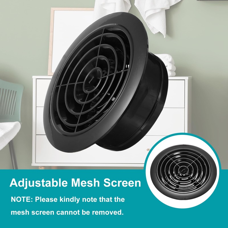 PATIKIL 6 Inch Round Air Vent Cover, Soffit Vents ABS