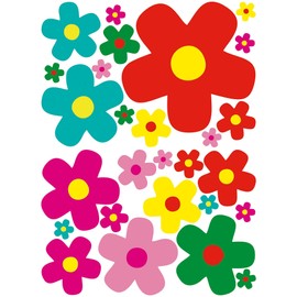 GamesMonkey Autoaufkleber Blumen G?nseblmchen Prilblumen Tuning - 27/54/108 Stck - Lustige Karosserie Motorrad Fahrradhelm Glasaufkleber (Medium, 27 Stcke, Farbe 006)