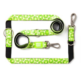Max & Molly Multifunctional Dog Lead 2 m with 2 Carabiners, Kiwi/M Shoulder Lead, Padded, Safe and Flexible, Comfort for Your Faithful Companion