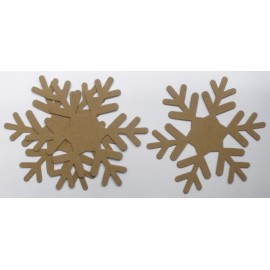 Unbranded (3)  LARGE SNOWFLAKE - Winter Christmas Bare Unfinished Chipboard Die Cuts - 5"