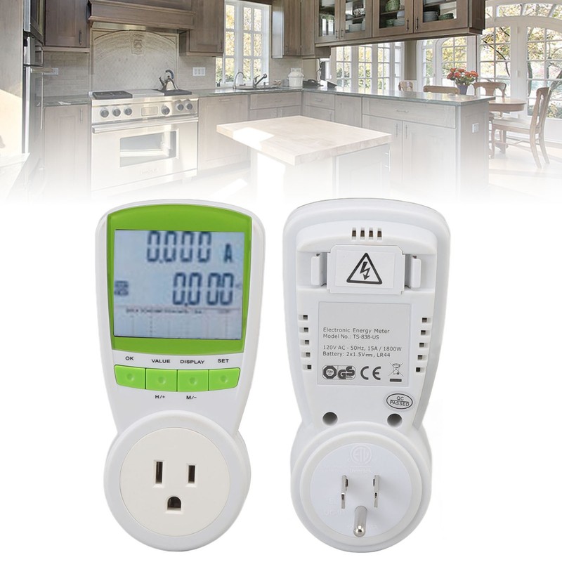 Watt Meter ABS 15A with Digital LCD Power Consumption Monitor