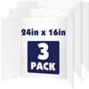 3 Pack Trifold Poster Board, 16in x 24in Corrugated Project