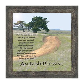 Irish Blessing Wall Decor, May the Road Rise Up to Meet You, Celtic Decor Home Blessing Sign, Irish Gifts for Women. Irish Wall Decor, House Warming Presents for New Home 8586BW