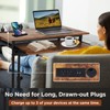 FAHKNS C Table with Wheels, Adjustable Couch Table with Charging