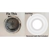 Lighting Labs 8 Pack Matte White Goof Trim Ring for