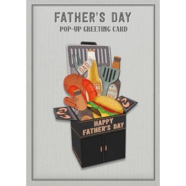 Wishing Well Luxury Pop Up Father's Day Card For Dad BBQ Theme 7" x 10" Studios