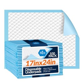 Medpride - Almohadillas desechables para incontinencia de 17 x 24 pulgadas (100 unidades) para entrenamiento de cachorros | Protección gruesa y superabsorbente para niños, adultos, ancianos | líquido, orina, accidentes