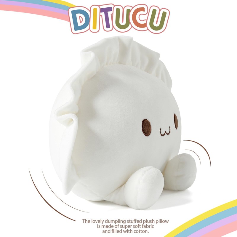 Ditucu Cute Dumpling Plush Pillow Funny Food Soup Stuffed Animal