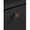 JIASENBAO 2 Pack Antique Brass Cabinet Knobs Square Vintage Drawer