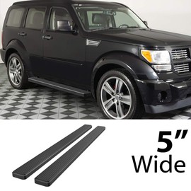 HD Ridez Running Board 5" Black Compatible with Dodge Nitro 2007-2012 (Nerf Bar Side Steps Side Bars)