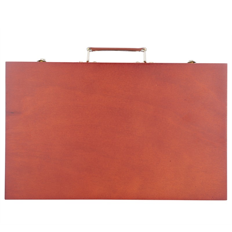 Retro Wooden Painting Tool Storage Box Portable Drawing Oil Painting